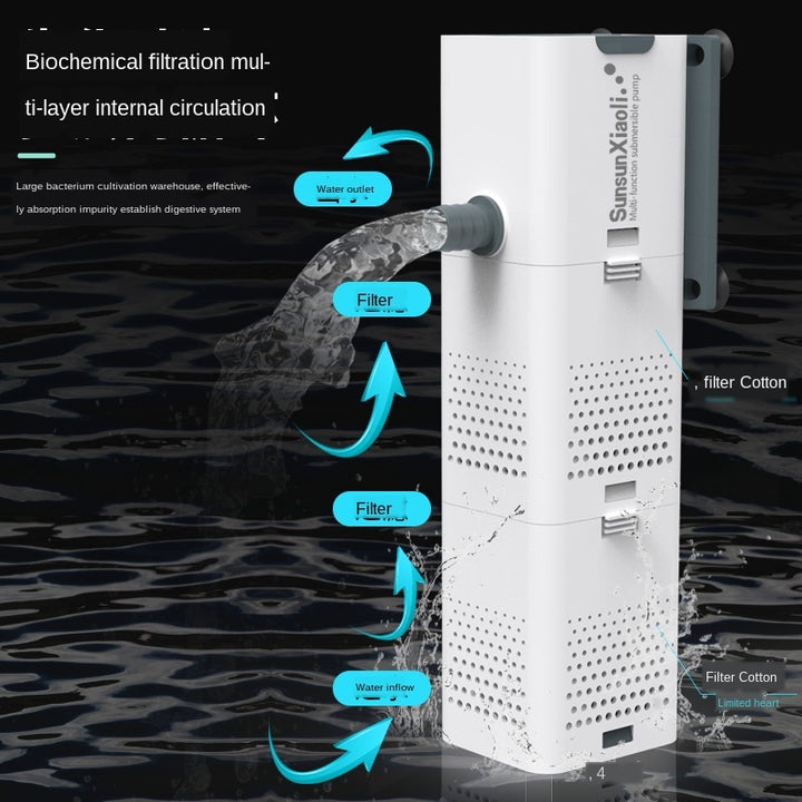 Four-in-one fish tank aquarium filter