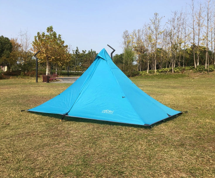 Portable camping pyramid tent