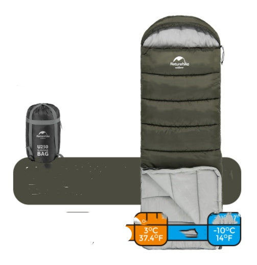 U-Series Envelope Sleeping Bag With Hood
