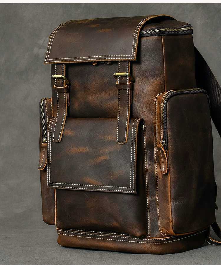 Leather Mens Backpack