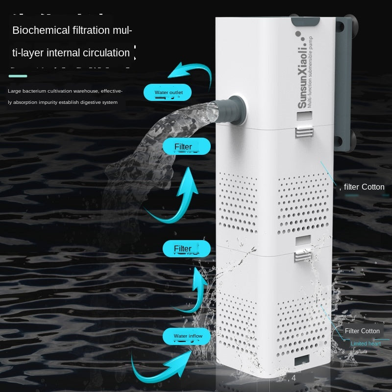 Four-in-one fish tank aquarium filter