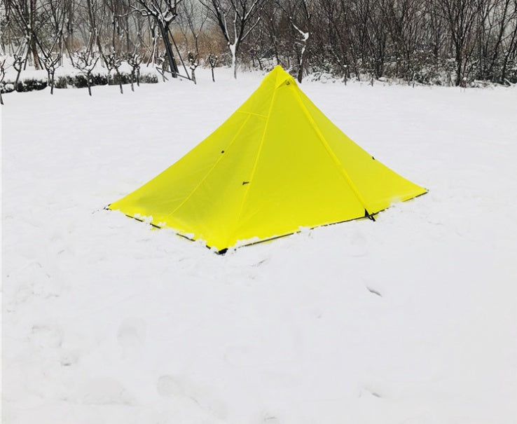 Portable camping pyramid tent