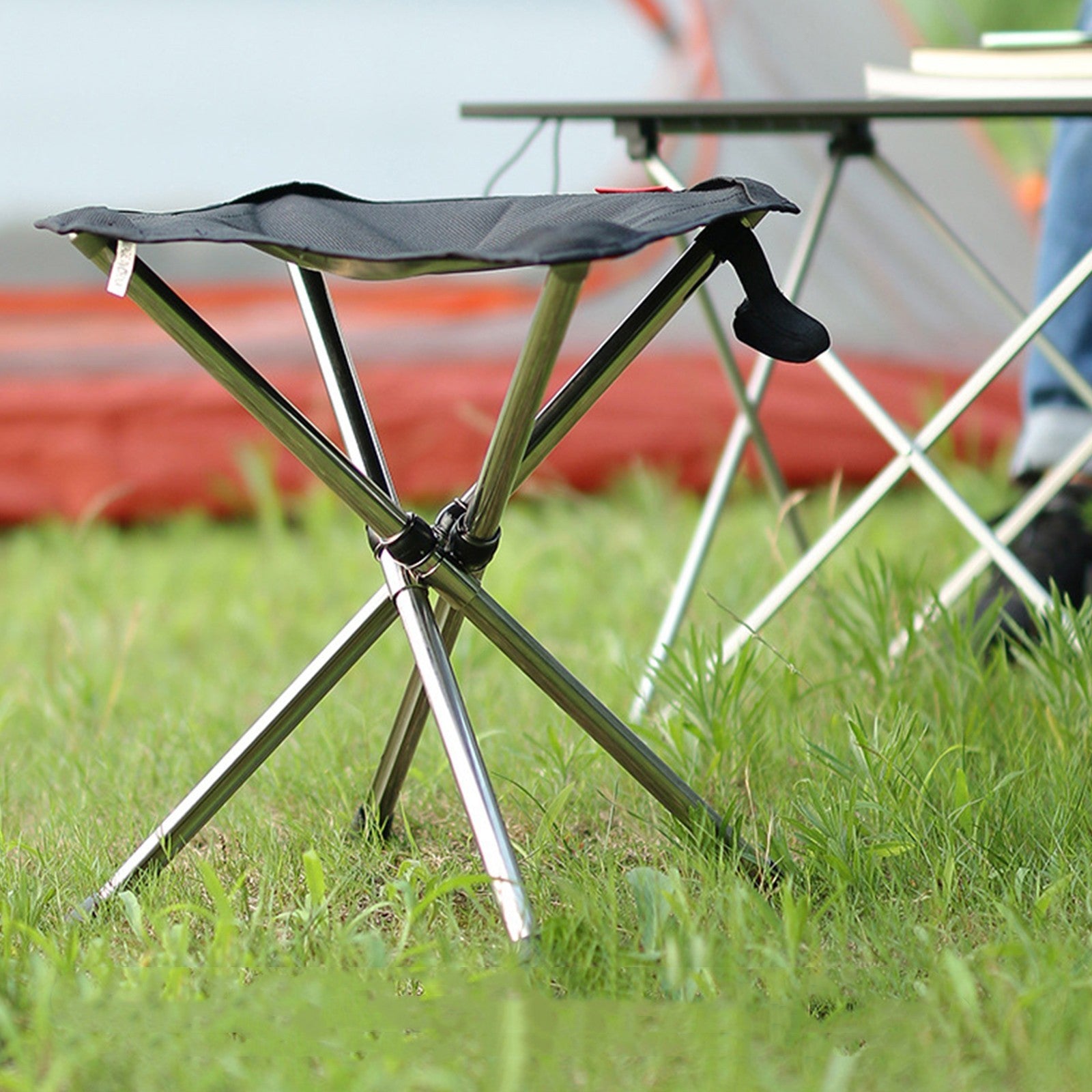 Stainless Steel Camping Chair Bench