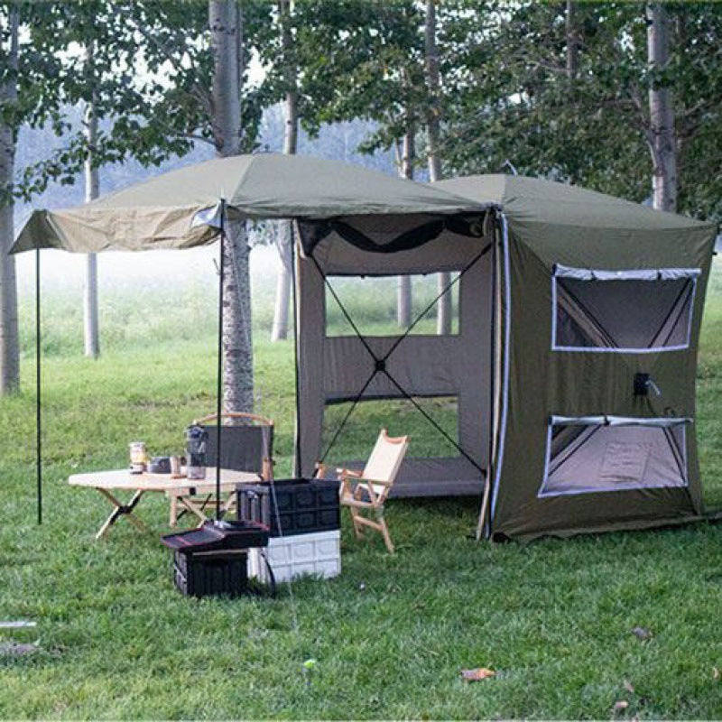 Tour In Tents Beside The Car