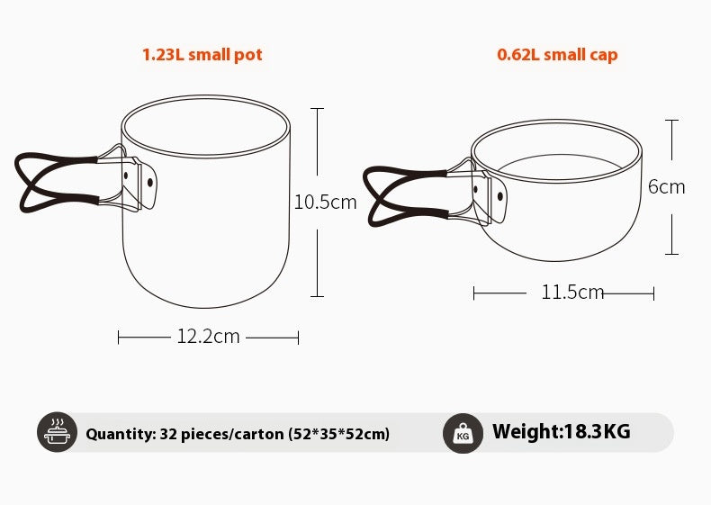 Outdoor Camping Cookware Portable Pot