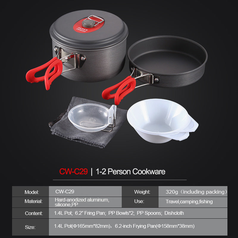 Outdoor Cookware Set Pot Equipment Portable Pot